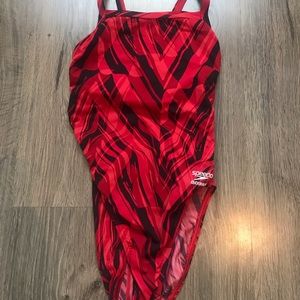 Speedo red swimsuit